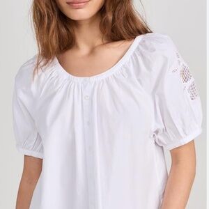 Madewell White Puff Sleeve Blouse